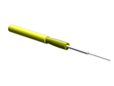 Кабель волоконно-оптический, 1 волокно (simplex), плотное буферное покрытие 0,9 мм (tight buffer), диаметр кабеля 2 мм, для внутренней прокладки, LSZH